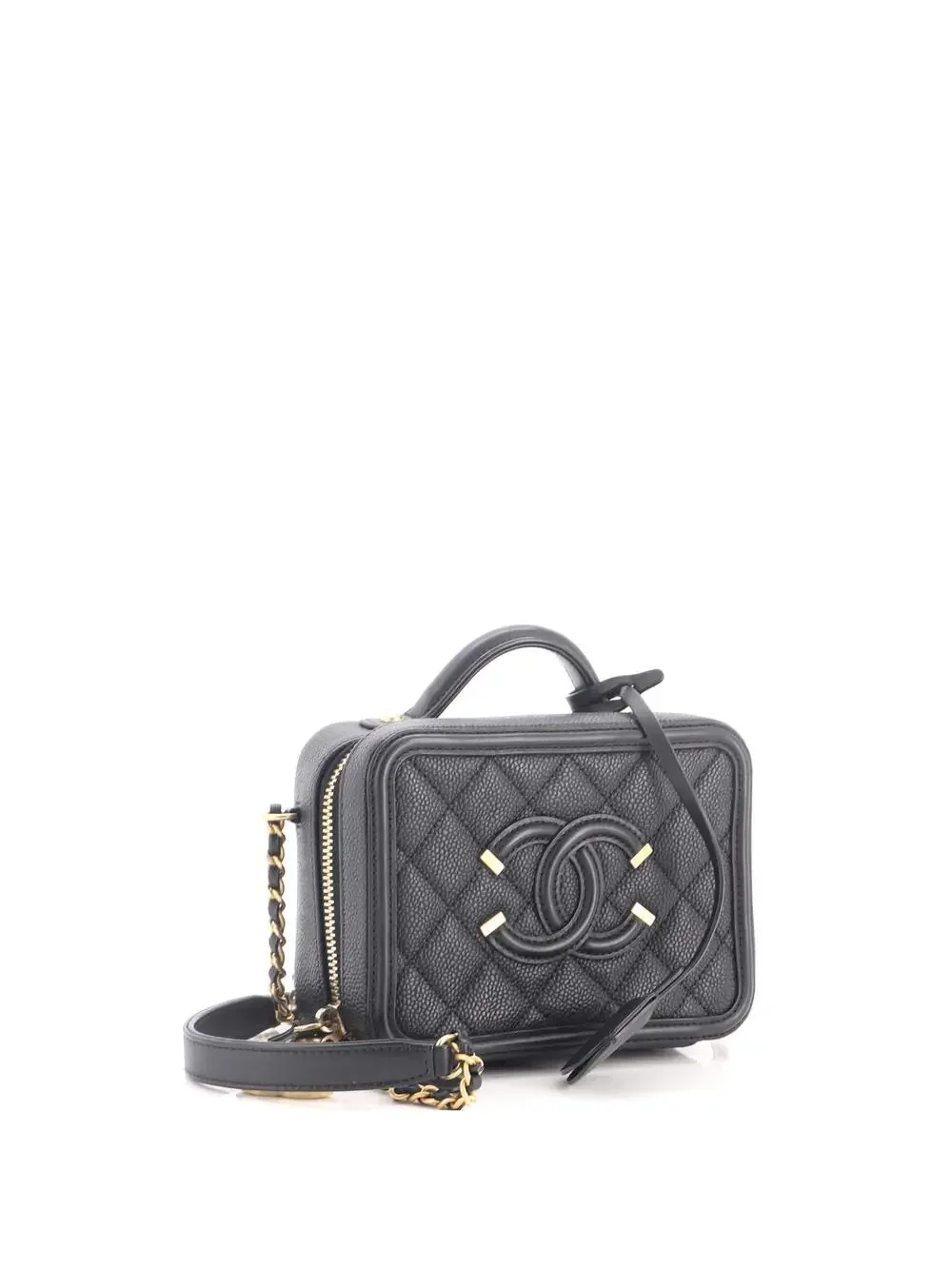 Chanel Filigree Vanity Case Quilted #343113C39B